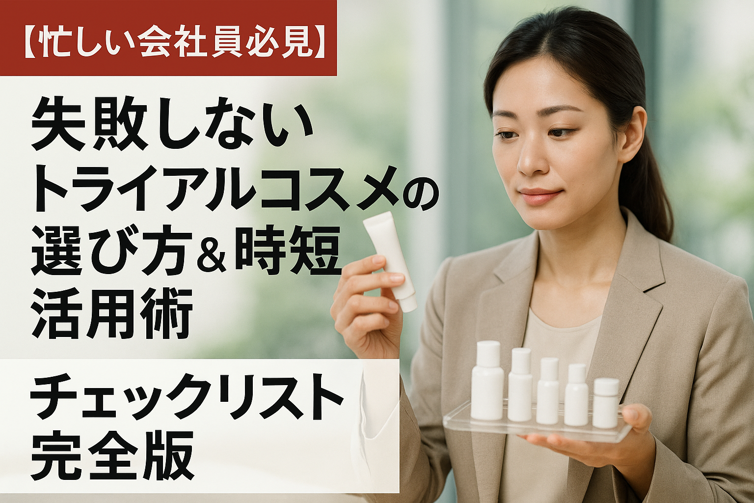 【忙しい会社員必見】失敗しないトライアルコスメの選び方&時短活用術チェックリスト完全版